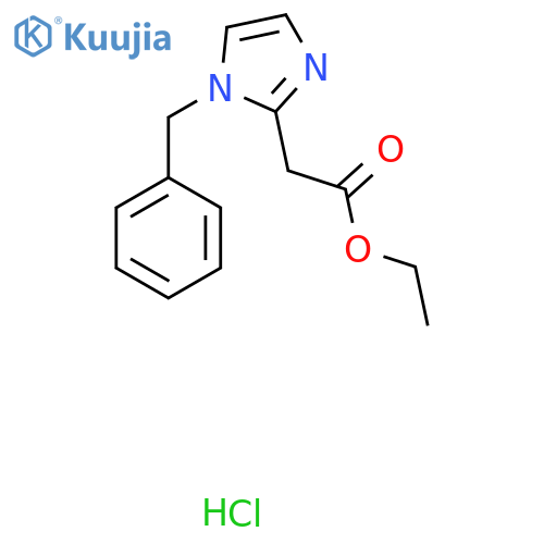 ethyl 2-(1-benzyl-1H-imidazol-2-yl)acetate hydrochloride structure