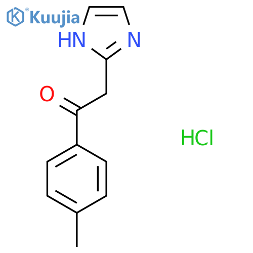 2-(1H-imidazol-2-yl)-1-(4-methylphenyl)ethan-1-one hydrochloride structure