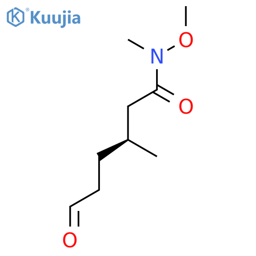 HEXANAMIDE, N-METHOXY-N,3-DIMETHYL-6-OXO-, (3S)- structure