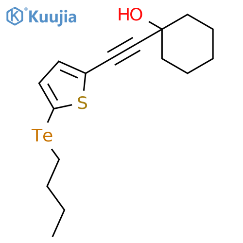 Cyclohexanol, 1-[[5-(butyltelluro)-2-thienyl]ethynyl]- structure