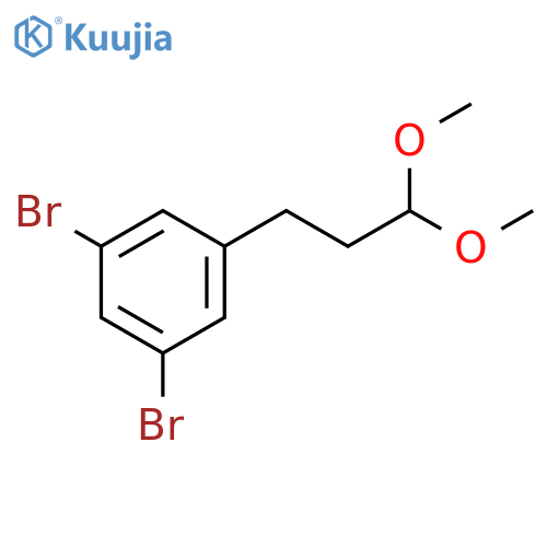 Benzene, 1,3-dibromo-5-(3,3-dimethoxypropyl)- structure