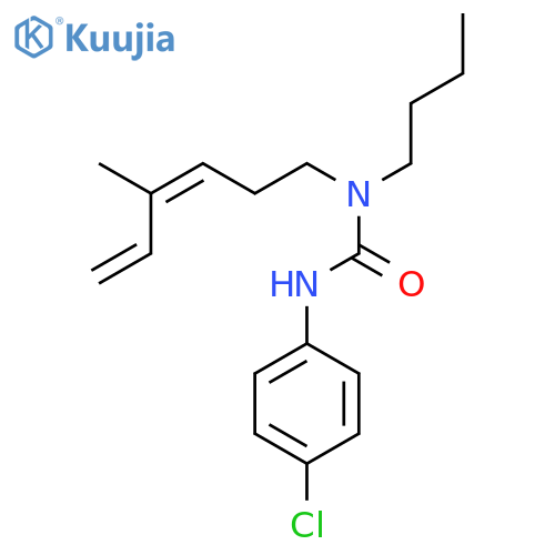 UREA, N-BUTYL-N'-(4-CHLOROPHENYL)-N-[(3Z)-4-METHYL-3,5-HEXADIENYL]- structure