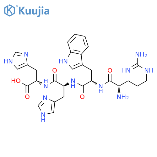 L-Histidine, L-arginyl-L-tryptophyl-L-histidyl- structure