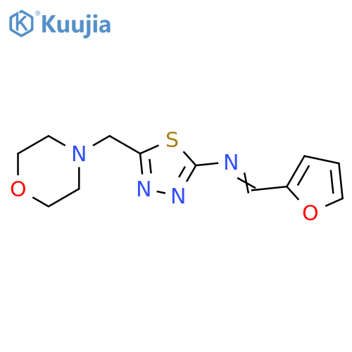 1,3,4-Thiadiazol-2-amine,N-(2-furanylmethylene)-5-(4-morpholinylmethyl)- structure