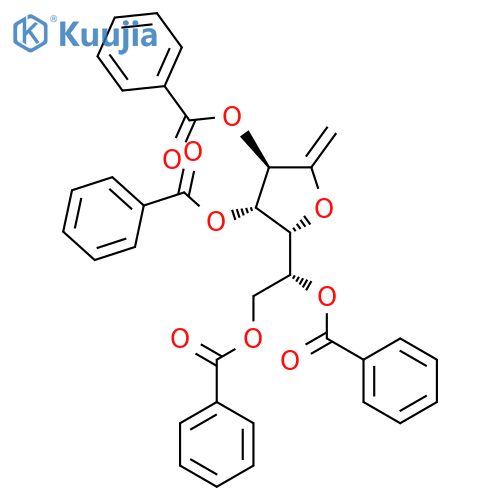 D-gluco-Hept-1-enitol, 2,5-anhydro-1-deoxy-, tetrabenzoate structure