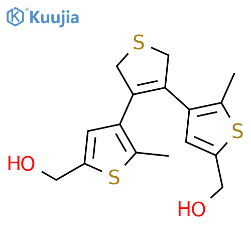 [3,3':4',3''-Terthiophene]-5,5''-dimethanol, 2',5'-dihydro-2,2''-dimethyl- structure