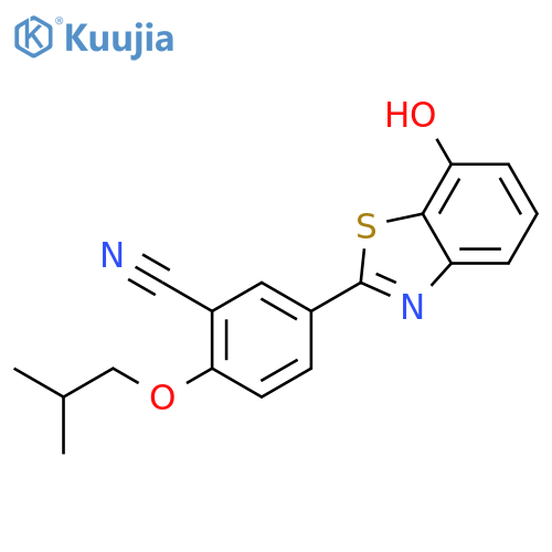 BENZONITRILE, 5-(7-HYDROXY-2-BENZOTHIAZOLYL)-2-(2-METHYLPROPOXY)- structure