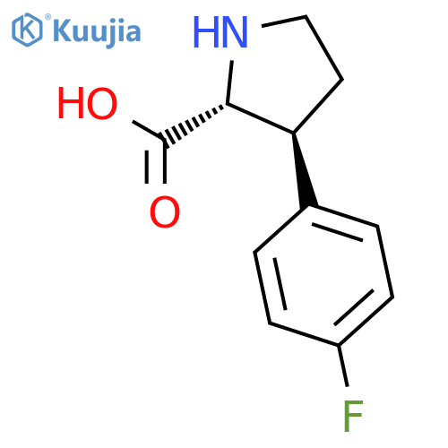 D-Proline, 3-(4-fluorophenyl)-, (3S)- structure