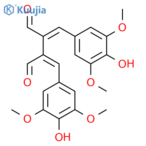 BUTANEDIAL, BIS[(4-HYDROXY-3,5-DIMETHOXYPHENYL)METHYLENE]-, (2Z,3Z)- structure