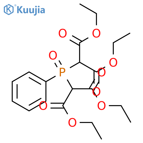Propanedioic acid, 2,2'-(phenylphosphinylidene)bis-, tetraethyl ester structure