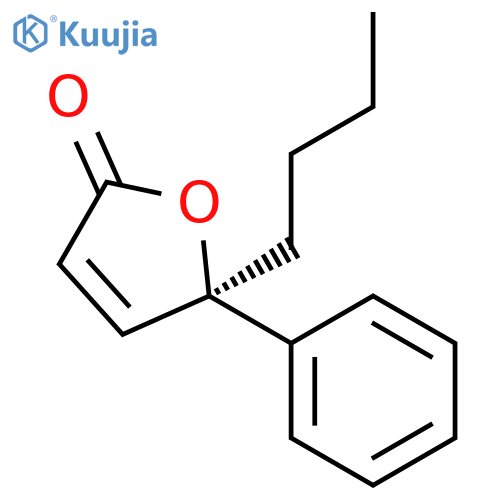 2(5H)-Furanone, 5-butyl-5-phenyl-, (5R)- structure