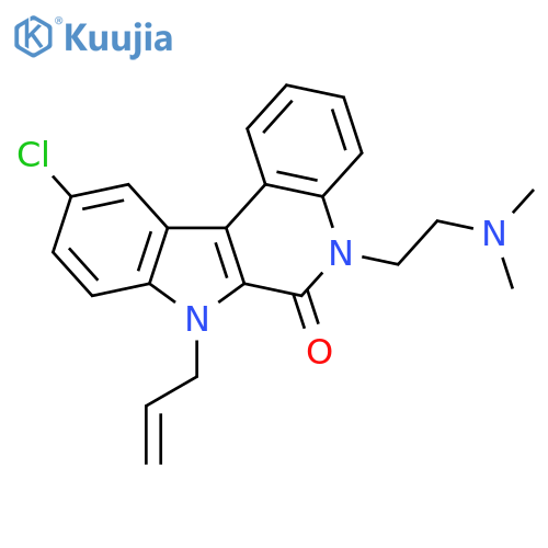 6H-Indolo[2,3-c]quinolin-6-one,10-chloro-5-[2-(dimethylamino)ethyl]-5,7-dihydro-7-(2-propenyl)- structure