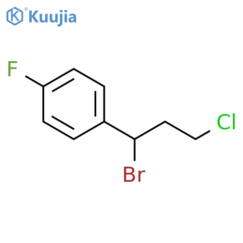 Benzene, 1-(1-bromo-3-chloropropyl)-4-fluoro- structure