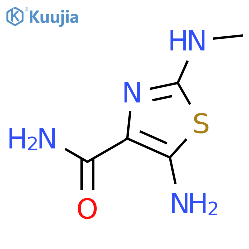 5-amino-2-(methylamino)-1,3-thiazole-4-carboxamide structure