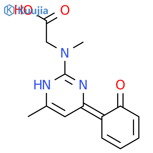 2-[methyl-[(4z)-6-methyl-4-(6-oxocyclohexa-2,4-dien-1-ylidene)-1h-pyrimidin-2-yl]amino]acetic Acid structure