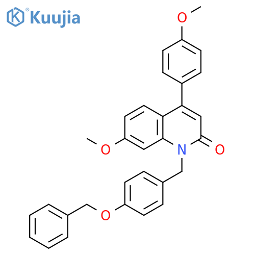 2(1H)-Quinolinone,7-methoxy-4-(4-methoxyphenyl)-1-[[4-(phenylmethoxy)phenyl]methyl]- structure