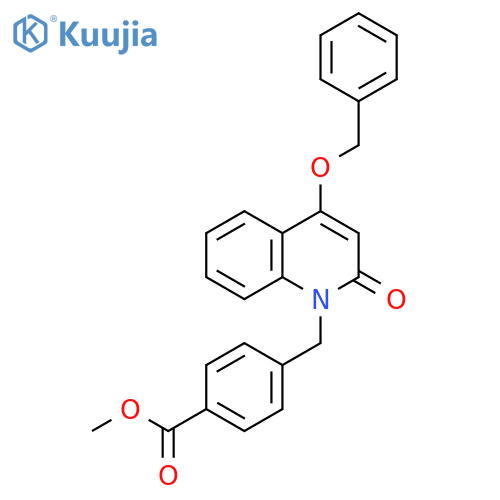 Benzoic acid, 4-[[2-oxo-4-(phenylmethoxy)-1(2H)-quinolinyl]methyl]-,methyl ester structure