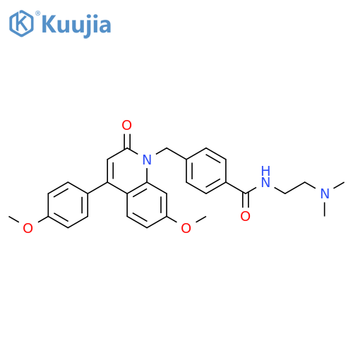 Benzamide,N-[2-(dimethylamino)ethyl]-4-[[7-methoxy-4-(4-methoxyphenyl)-2-oxo-1(2H)-quinolinyl]methyl]- structure