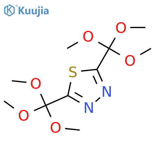 1,3,4-Thiadiazole, 2,5-bis(trimethoxymethyl)- structure