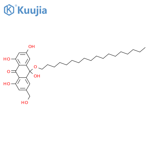 1,3,8,10,10-Pentahydroxy-6-hydroxymethyl-9(10H)-anthracenone; 10-O-Octadecyl structure