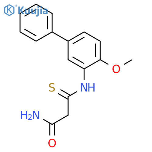 Propanamide, 3-[(4-methoxy[1,1'-biphenyl]-3-yl)amino]-3-thioxo- structure