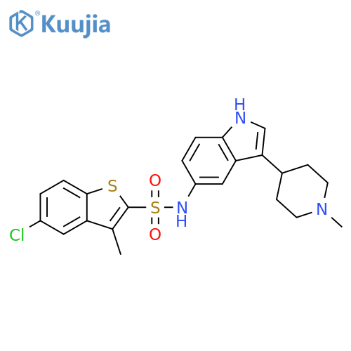 Benzo[b]thiophene-2-sulfonamide,5-chloro-3-methyl-N-[3-(1-methyl-4-piperidinyl)-1H-indol-5-yl]- structure