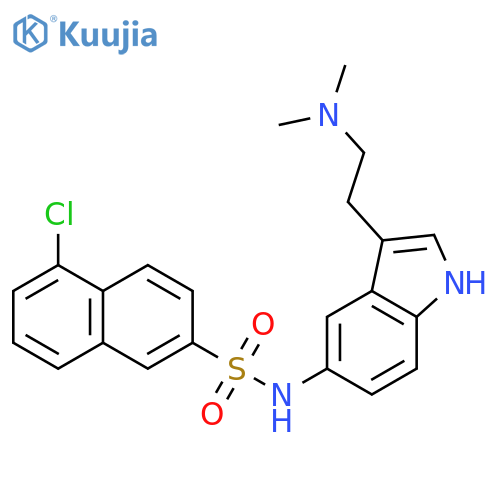 2-Naphthalenesulfonamide,5-chloro-N-[3-[2-(dimethylamino)ethyl]-1H-indol-5-yl]- structure
