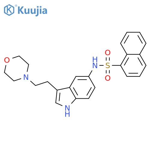 1-Naphthalenesulfonamide, N-[3-[2-(4-morpholinyl)ethyl]-1H-indol-5-yl]- structure