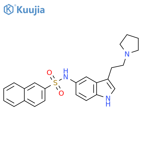 2-Naphthalenesulfonamide, N-[3-[2-(1-pyrrolidinyl)ethyl]-1H-indol-5-yl]- structure
