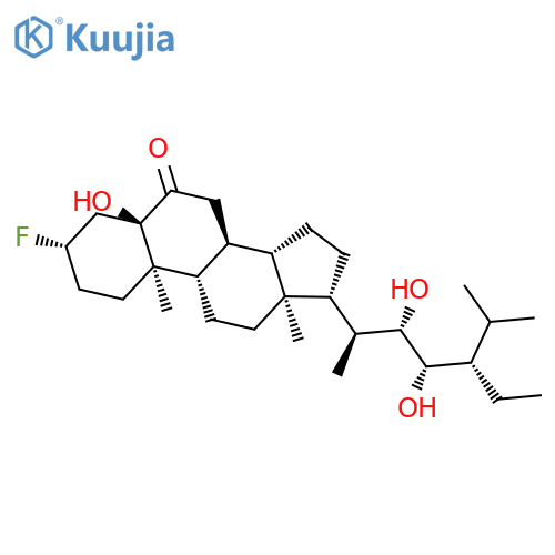 Stigmastan-6-one, 3-fluoro-5,22,23-trihydroxy-, (3b,5a,22S,23S)- structure