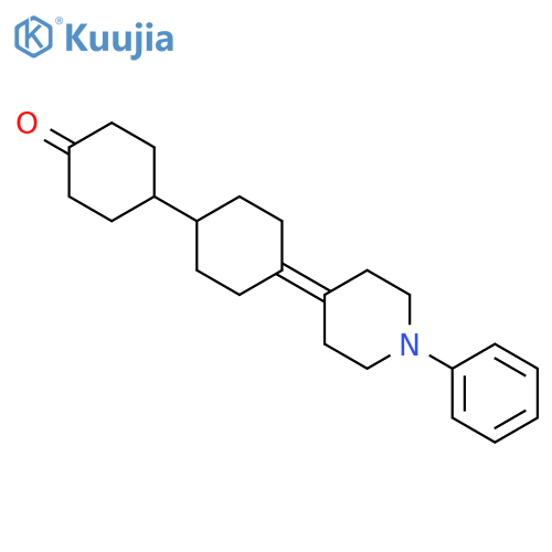 [1,1'-Bicyclohexyl]-4-one, 4'-(1-phenyl-4-piperidinylidene)- structure