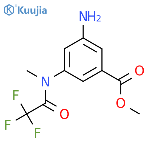 BENZOIC ACID, 3-AMINO-5-[METHYL(TRIFLUOROACETYL)AMINO]-, METHYL ESTER structure