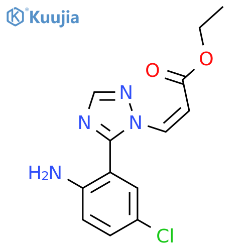 Ethyl (Z)-3-[5-(2-amino-5-chlorophenyl)-1,2,4-triazol-1-yl]prop-2-enoate structure