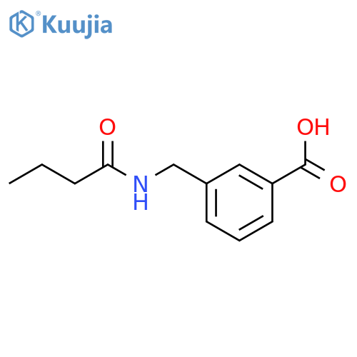 Benzoic acid, 3-[[(1-oxobutyl)amino]methyl]- structure