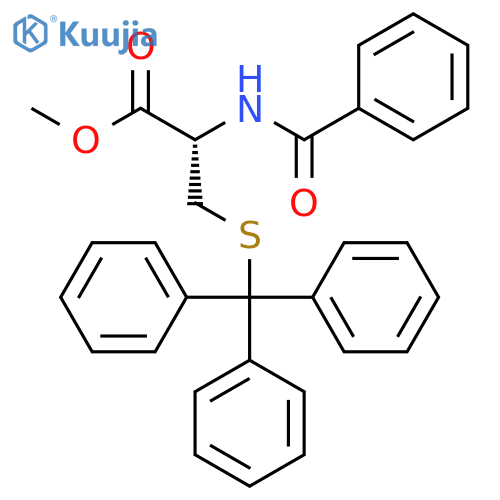 D-Cysteine, N-benzoyl-S-(triphenylmethyl)-, methyl ester structure