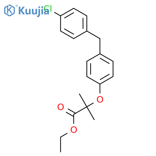ethyl 2-[4-(4-chlorobenzyl)phenoxy]-2-methylpropanoate structure
