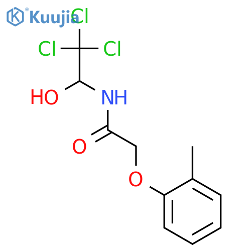 2-(2-methylphenoxy)-N-(2,2,2-trichloro-1-hydroxyethyl)acetamide structure