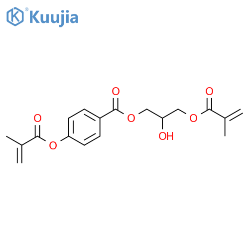 Benzoic acid, 4-[(2-methyl-1-oxo-2-propenyl)oxy]-,2-hydroxy-3-[(2-methyl-1-oxo-2-propenyl)oxy]propyl ester structure