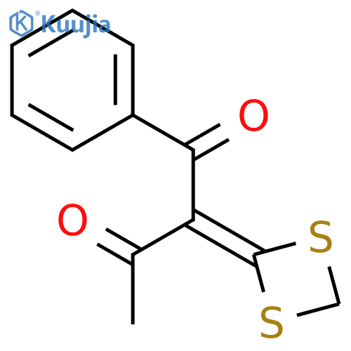 1,3-BUTANEDIONE, 2-(1,3-DITHIETAN-2-YLIDENE)-1-PHENYL- structure
