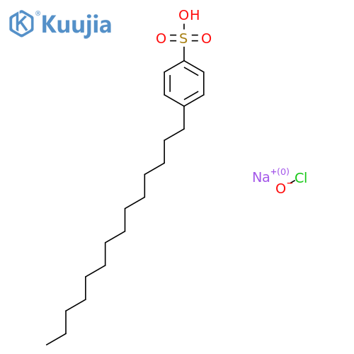 Sodium;4-tetradecylbenzenesulfonic acid;hypochlorite structure