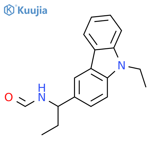 N-[1-(9-ethyl-9H-carbazol-3-yl)propyl]formamide structure