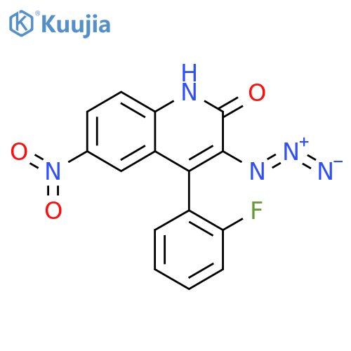 2(1H)-Quinolinone, 3-azido-4-(2-fluorophenyl)-6-nitro- structure