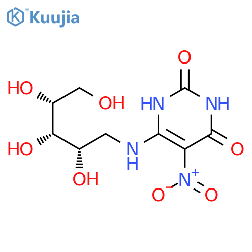 5-Nitro-6-(D-ribitylamino)-2,4(1H,3H)-pyrimidinedione structure