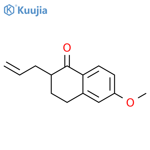 1(2H)-NAPHTHALENONE, 3,4-DIHYDRO-6-METHOXY-2-(2-PROPENYL)-, (-)- structure