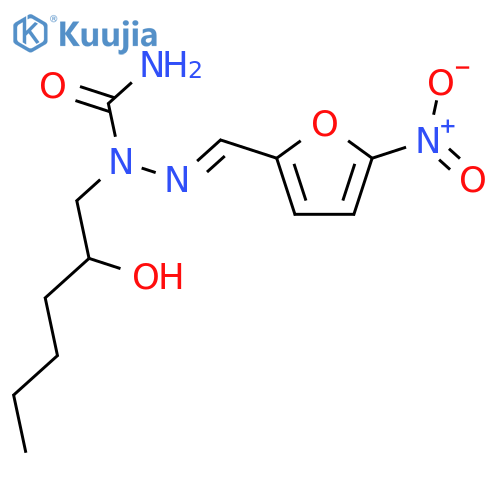 Hydrazinecarboxamide,1-(2-hydroxyhexyl)-2-[(5-nitro-2-furanyl)methylene]- structure