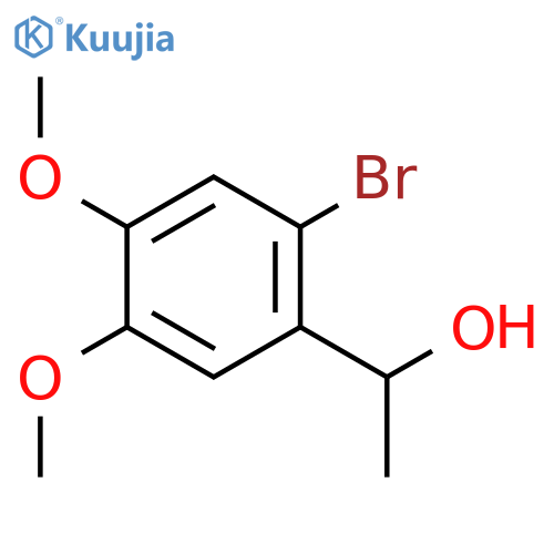 Benzenemethanol, 2-bromo-4,5-dimethoxy-α-methyl- structure