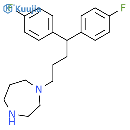 1H-1,4-Diazepine, 1-[4,4-bis(4-fluorophenyl)butyl]hexahydro- structure