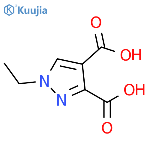 1-Ethyl-1H-pyrazole-3,4-dicarboxylic acid structure