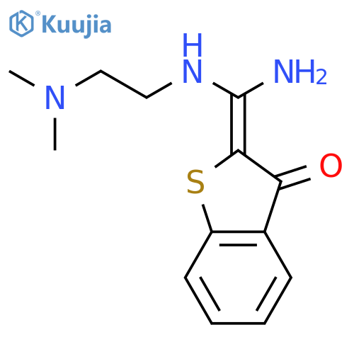 (2Z)-2-(amino{[2-(dimethylamino)ethyl]amino}methylidene)-1-benzothiophen-3(2H)-one structure