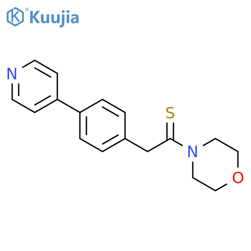 MORPHOLINE, 4-[2-[4-(4-PYRIDINYL)PHENYL]-1-THIOXOETHYL]- structure
